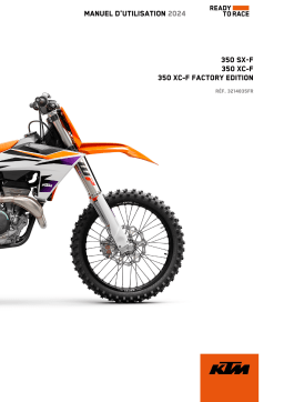 KTM 350 SX-F bike 2024 Manuel du propriétaire