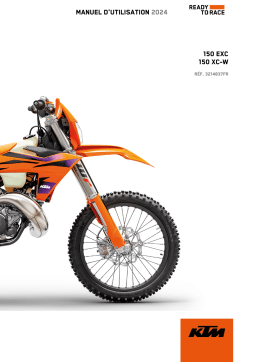 KTM 150 XC-W bike 2024 Manuel du propriétaire