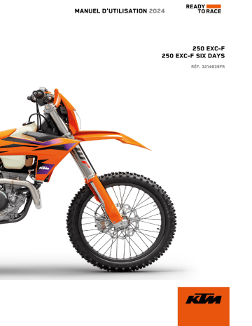 KTM 250 EXC-F Six Days bike 2024 Manuel du propriétaire | Fixfr