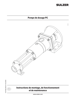 Sulzer PC Dosing Pump Manuel utilisateur