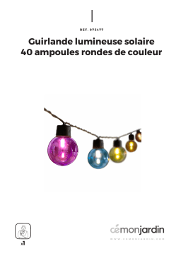 CEMONJARDIN 95819120 Guirlande solaire 40 ampoules Mode d'emploi