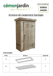 CEMONJARDIN 91102180 Armoire de rangement en bois santiago Mode d'emploi