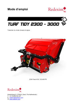 Redexim Turf-Tidy 3000 as Sweeper Manuel du propriétaire