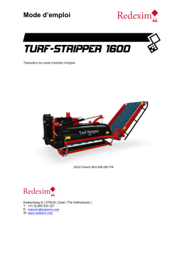 Redexim Turf-Stripper 1600 Manuel du propriétaire