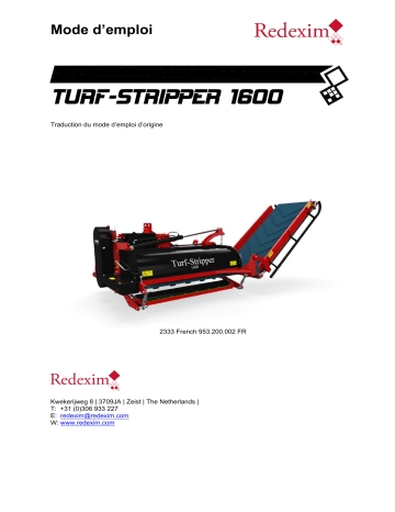 Redexim Turf-Stripper 1600 Manuel du propriétaire | Fixfr