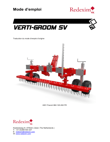 Redexim Verti®-Groom SV Manuel du propriétaire | Fixfr