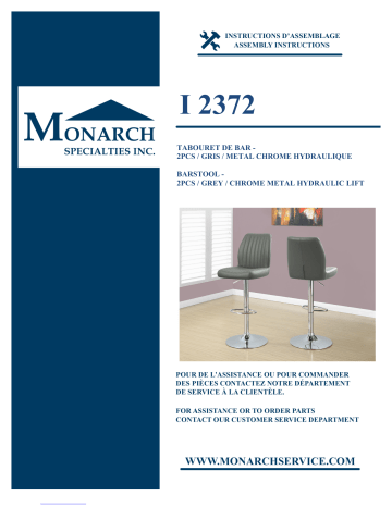 Monarch Specialties I 2372 Manuel utilisateur | Fixfr