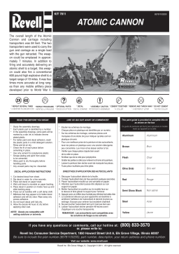 Revell Atomic Cannon Manuel utilisateur