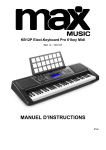 MaxMusic KB12P Electronic Keyboard Pro 61-key Manuel du propri&eacute;taire