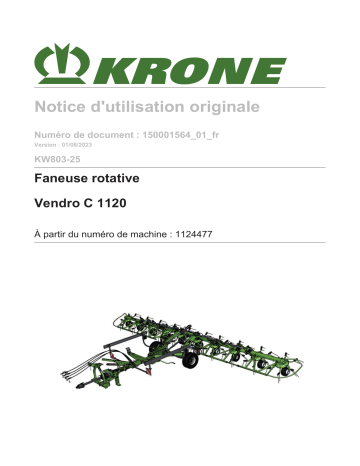 Krone BA Vendro C 1120 (KW803-25) Mode d'emploi | Fixfr