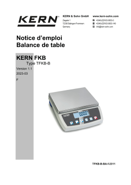 KERN TFKB 16K-5-B Mode d'emploi