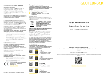 Geutebruck G-ST Perimeter+ G3 Matériel spécial Manuel utilisateur | Fixfr