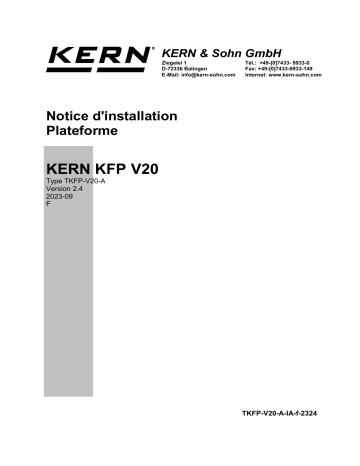 KERN TIFB 6K-3M-A Installation manuel | Fixfr