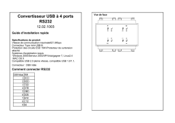 Roline USB 2.0 to RS232 Adapter, for DIN Rail, 4 Ports Manuel utilisateur