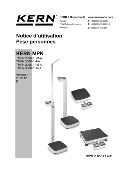 KERN TMPN 200K-1HM-A Mode d'emploi