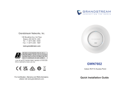 Grandstream GWN7662 Indoor Wi-Fi 6 Access Point Guide d'installation