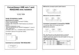 Roline USB 2.0 to RS422/485 Adapter Manuel utilisateur