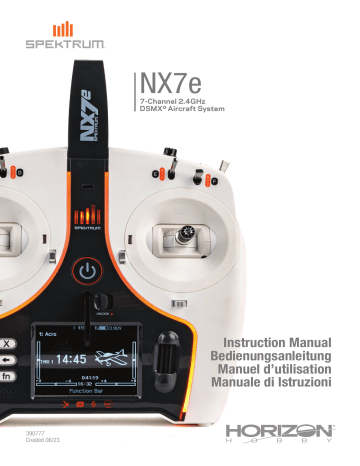 Spektrum SPMR7100 NX7e 7-Channel DSMX Transmitter Only Manuel du propriétaire | Fixfr