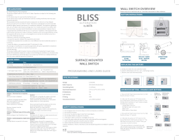 ALTA BLISS Surface Mounted Wall Switch Mode d'emploi