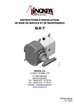 iNOXPA Rotary Lobe Truck Pump SLRT Manuel utilisateur