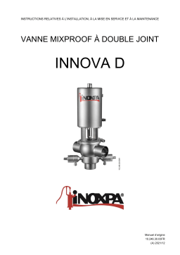 iNOXPA Double Seal Mixproof Valve INNOVA D Manuel utilisateur
