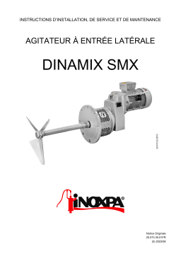 iNOXPA Side Entry Agitator DINAMIX SMX Manuel utilisateur