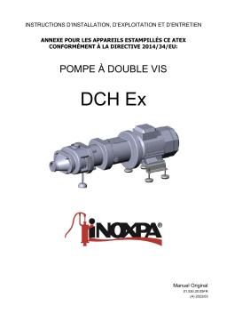 iNOXPA Hygienic Twin Screw Pump DCH Manuel utilisateur
