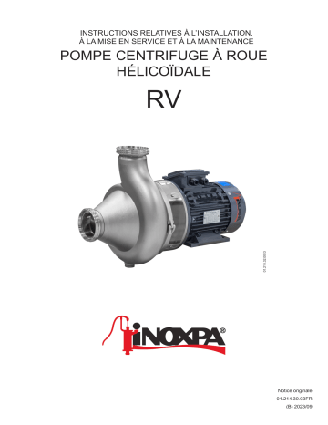 iNOXPA Helicoidal Impeller Pump RV Manuel utilisateur | Fixfr