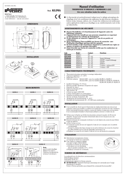 Vemer Klima SW Mechanical thermostat Manuel utilisateur