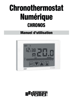 Vemer Chronos 230 Nero Chronothermostat Manuel utilisateur