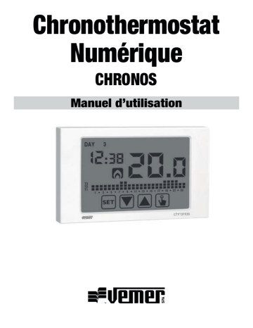 Vemer Chronos 230 Nero Chronothermostat Manuel utilisateur | Fixfr