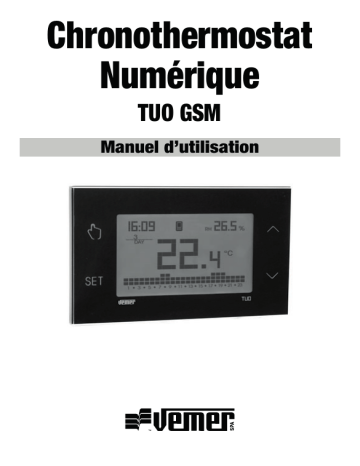 Vemer Tuo GSM Bianco Chronothermostat Manuel utilisateur | Fixfr