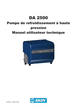 Skov DA 2500 High-pressure Cooling Pump Manuel utilisateur