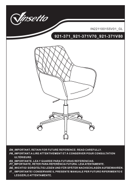 Vinsetto 921-371V80CG Mid Back Modern Home Office Chair Swivel Computer Desk Chair Manuel utilisateur