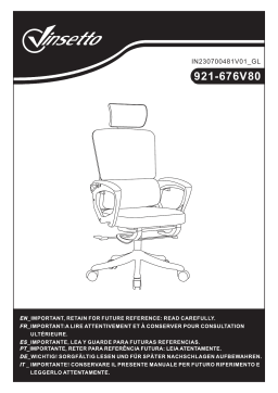 Vinsetto 921-676V80BK High Back Home Office Chair Manuel utilisateur