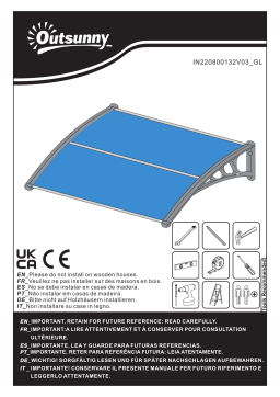 Outsunny B70-058V03 Window Awning Door Canopy Manuel utilisateur