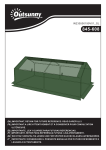 Outsunny 845-608 71&quot; x 36&quot; x 28&quot; Mini Greenhouse Portable Hot House Manuel utilisateur