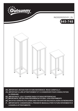 Outsunny 845-748 Set of 3 Outdoor Plant Stand Manuel utilisateur