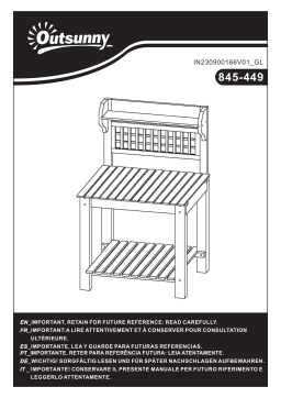 Outsunny 845-449ND Outdoor Potting Bench Manuel utilisateur