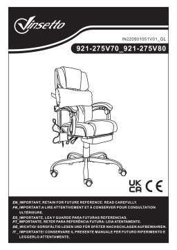 Vinsetto 921-275V80BN High Back Vibration Massage Office Chair Manuel utilisateur