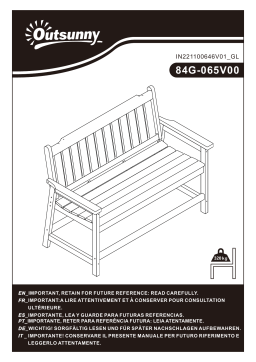 Outsunny 84G-065V00CG Outdoor Bench Manuel utilisateur