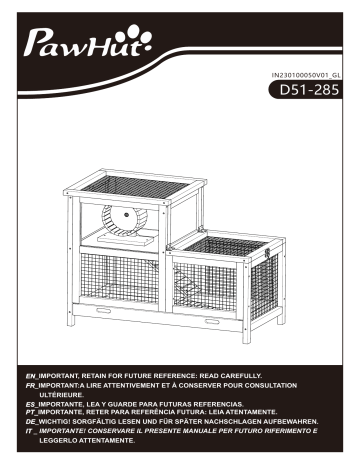 PawHut D51-285 2-Tier Wooden Hamster Cage Manuel utilisateur | Fixfr