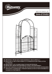 Outsunny 844-670V00BN 7' Metal Garden Arbor Manuel utilisateur