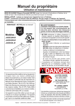 Majestic Jade Series Gas Fireplace Manuel du propriétaire