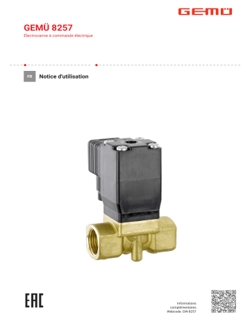 Gemu 8257 Electrically operated solenoid valve Mode d'emploi | Fixfr