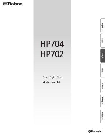 HP704 | Roland HP702 Digital Piano Manuel du propriétaire | Fixfr