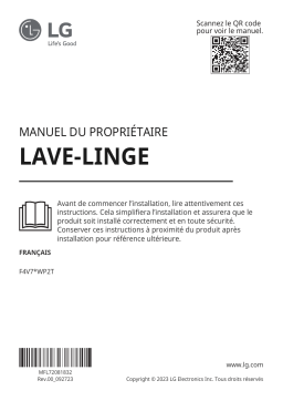 Manuel utilisateur LG F4V7VWP2T - Lave-linge avec AI DD et application LG ThinQ