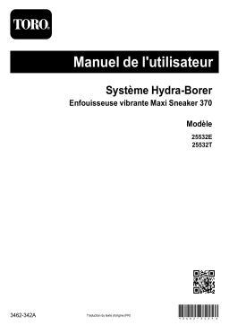 Manuel Utilisateur Toro Hydra Borer, Maxi Sneaker 370 Vibratory Plow