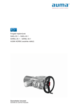 AUMA Multi-turn actuators SAEx 25.1 Mode d'emploi