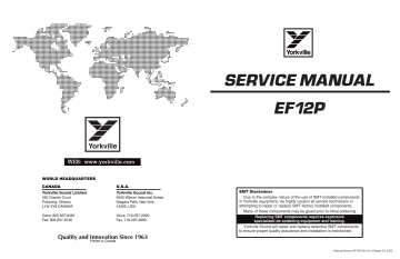 Manuel utilisateur YORKVILLE EF12P - Guide d'utilisation | Fixfr